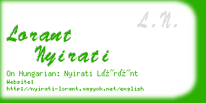 lorant nyirati business card